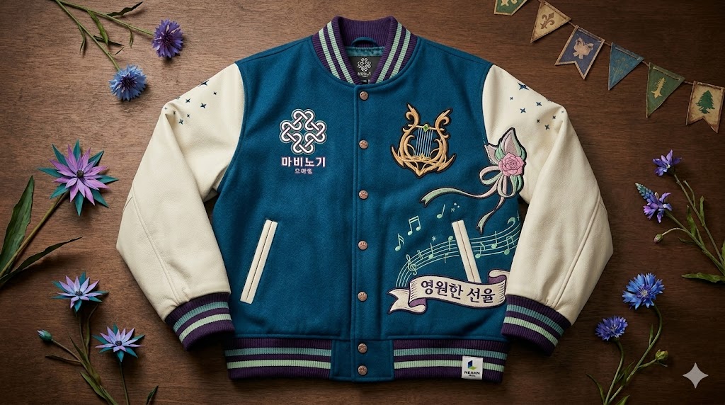Aerial varsity jacket
