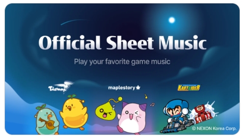 Nexon official sheet music banner