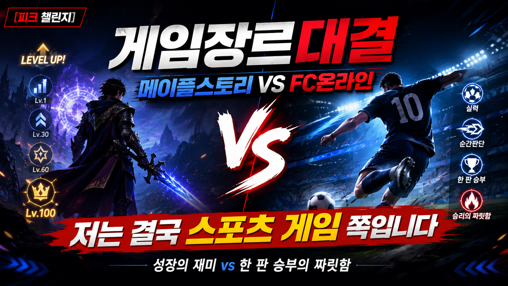 [PEAK Challenge] MapleStory vs. FC Online by genre — in the end, I’m on the sports game side.