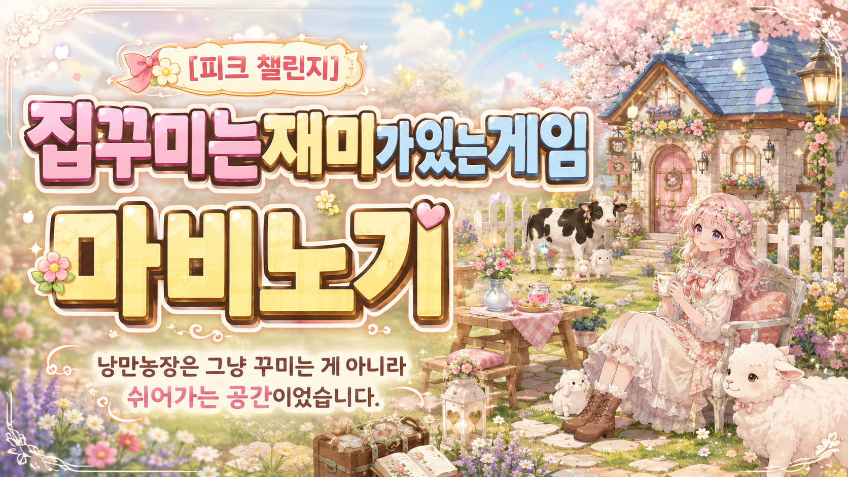 [피크 챌린지] 집꾸미는재미가있는게임 마비노기, 낭만농장은 그냥 꾸미는 게 아니라 쉬어가는 공간이었습니다