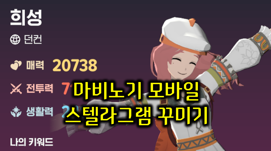 [피크 챌린지] 마비노기모바일 프로필 꾸며보