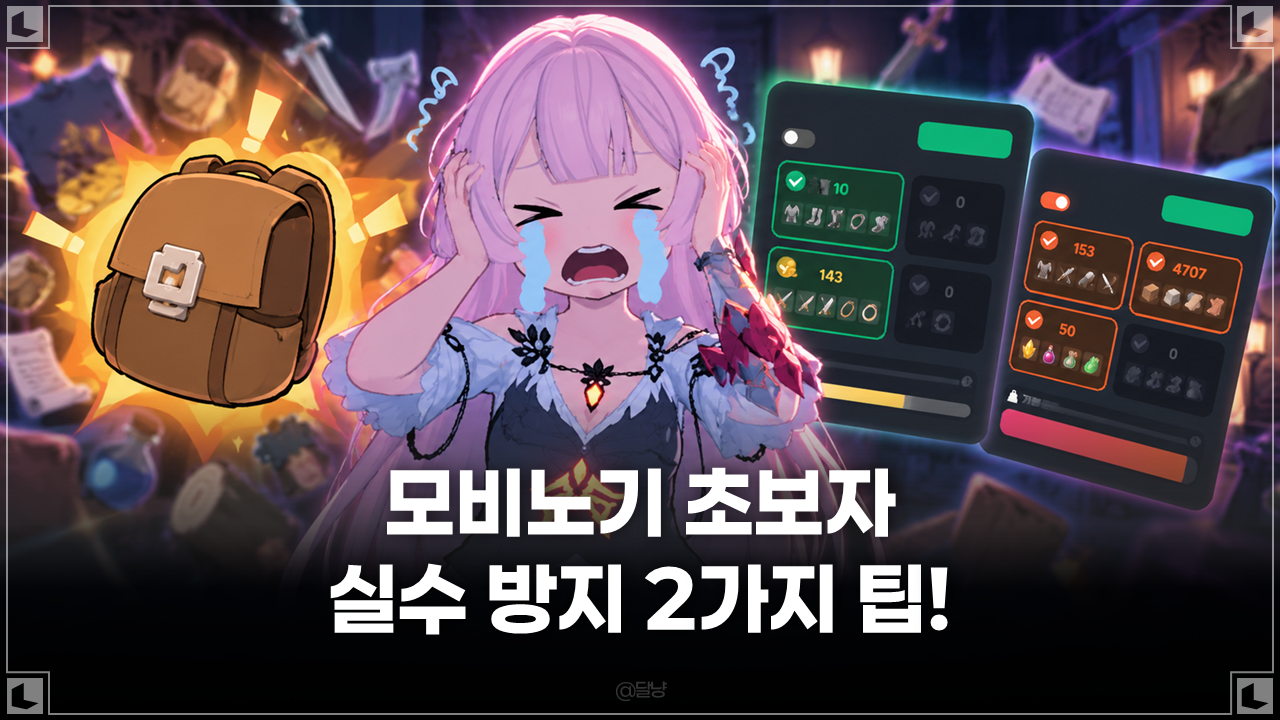 [마비노기 모바일] 뉴비 시절 흑역사 만들기 전에! 실수하기 쉬운 2가지